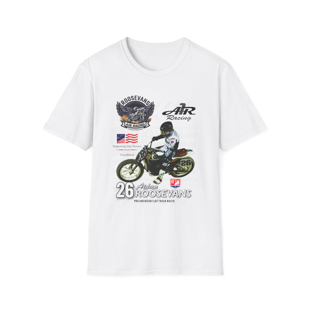 Aidan RoosEvans “Stars, Speed & Flat Track” T-Shirt (White)